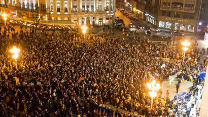 AUDIO / FOTO / Protest în Piața Victoriei din Timișoara