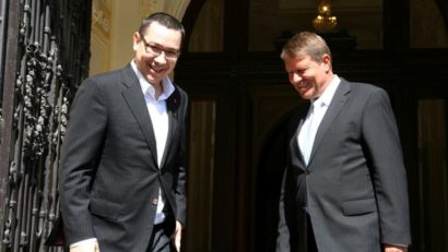 Klaus Iohannis și Victor Ponta, prima întâlnire la Cotroceni