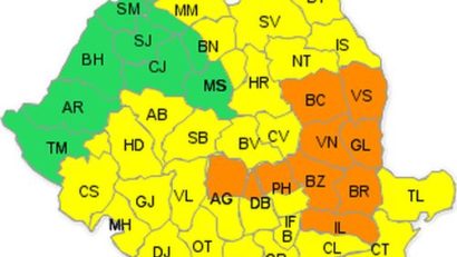 Cod Portocaliu de ninsori în zece județe din România