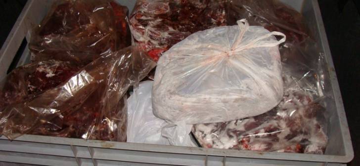 200 de kilograme de carne, confiscate de polițiști