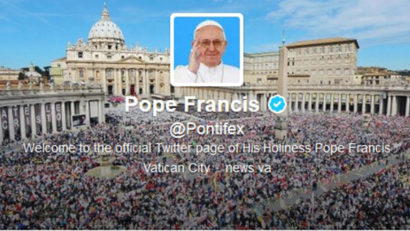 Contul papei Francisc a depăşit 20 de milioane de followeri pe Twitter