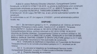 Primăria Timișoara pregătește noi demolări. Pasul întâi: notifică proprietarii ‘necunoscuți’