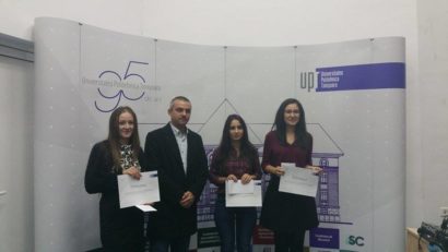 Universitatea Politehnica a premiat 95 de studenți. “Am ales să nu plec din țară”, spune o masterandă UPT