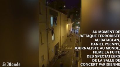 Atentate la Paris: Un ziarist francez a filmat cu telefonul mobil fuga a zeci de oameni din Bataclan / VIDEO ATENȚIE: Imagini cu impact emoțional