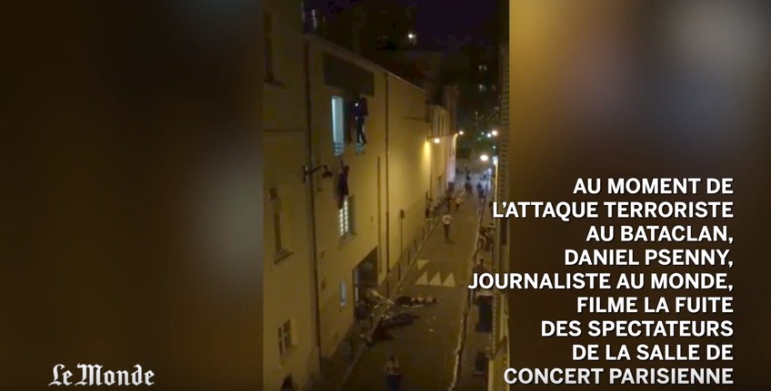 Atentate la Paris: Un ziarist francez a filmat cu telefonul mobil fuga a zeci de oameni din Bataclan / VIDEO ATENȚIE: Imagini cu impact emoțional