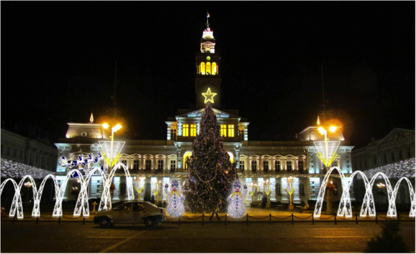 Iluminat de Crăciun sprecial în Arad