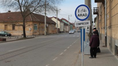 În Arad se montează compresoare pe marginea pistelor de biciclete