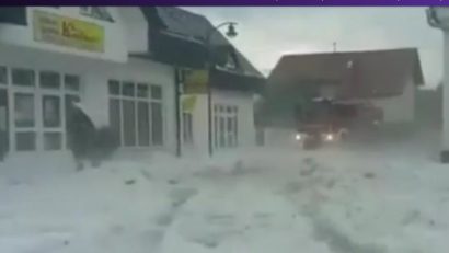 Vreme dezlănţuită la graniţa Austriei cu Ungaria