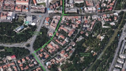 Noi reguli de circulație în zona Poșta Mare din Timișoara / HARTĂ TRASEU NOU