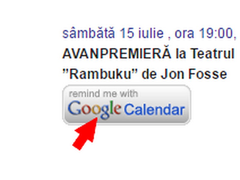 Adăugă reperele din Agenda evenimentelor direct în Google Calendar