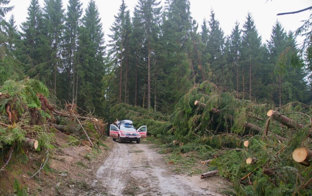 Furtuna puternică a lăsat mai multe trasee turistice impracabile în Bihor