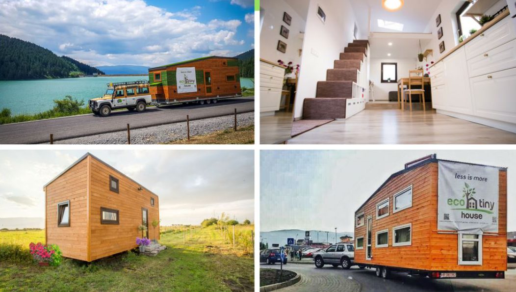 Căsuțe pe roți expuse la Timișoara. O studentă a UPT face parte din echipa Eco Tiny House