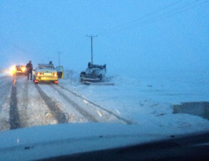 Primele accidente în Timiș după ninsoare