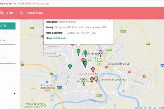 Arădenii, încurajați să depună sesizări prin aplicația online a primăriei