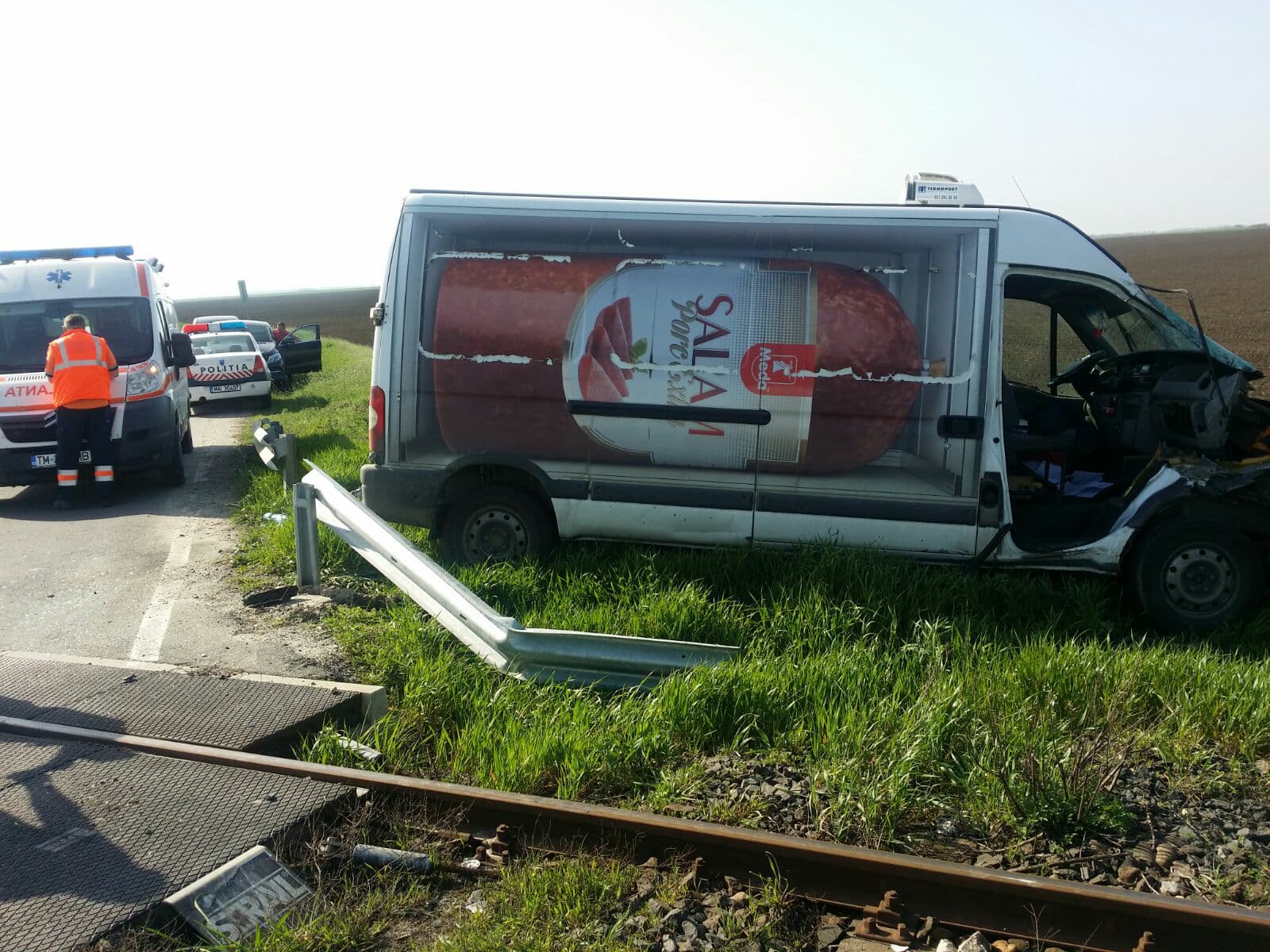 FOTO/ Accident feroviar în Timiş