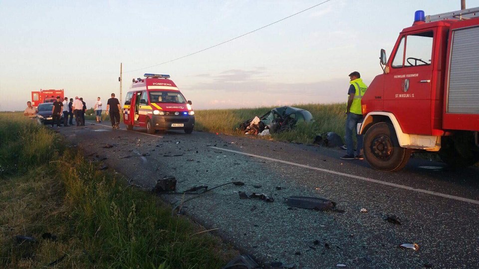 Accident soldat cu un mort și nouă răniți în Timiș