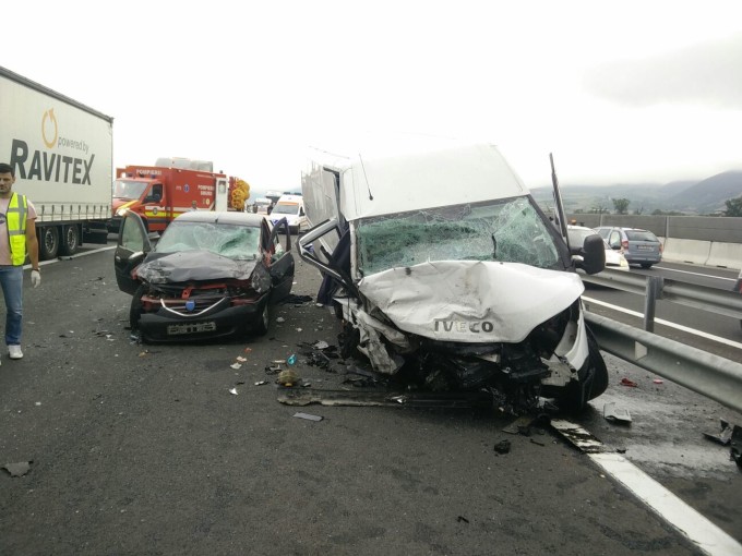 Accident mortal produs de o mașină care circula pe contrasens pe autostrada A1