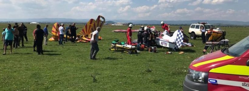 Pilot timișorean, grav rănit într-un accident aviatic la Suceava