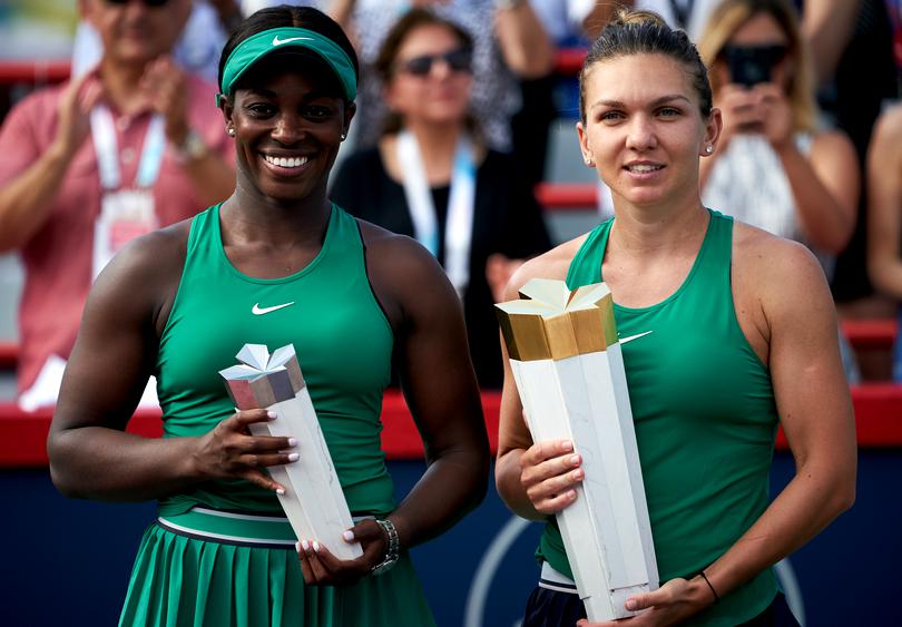 Halep se simte bine în compania lui Sloane Stephens