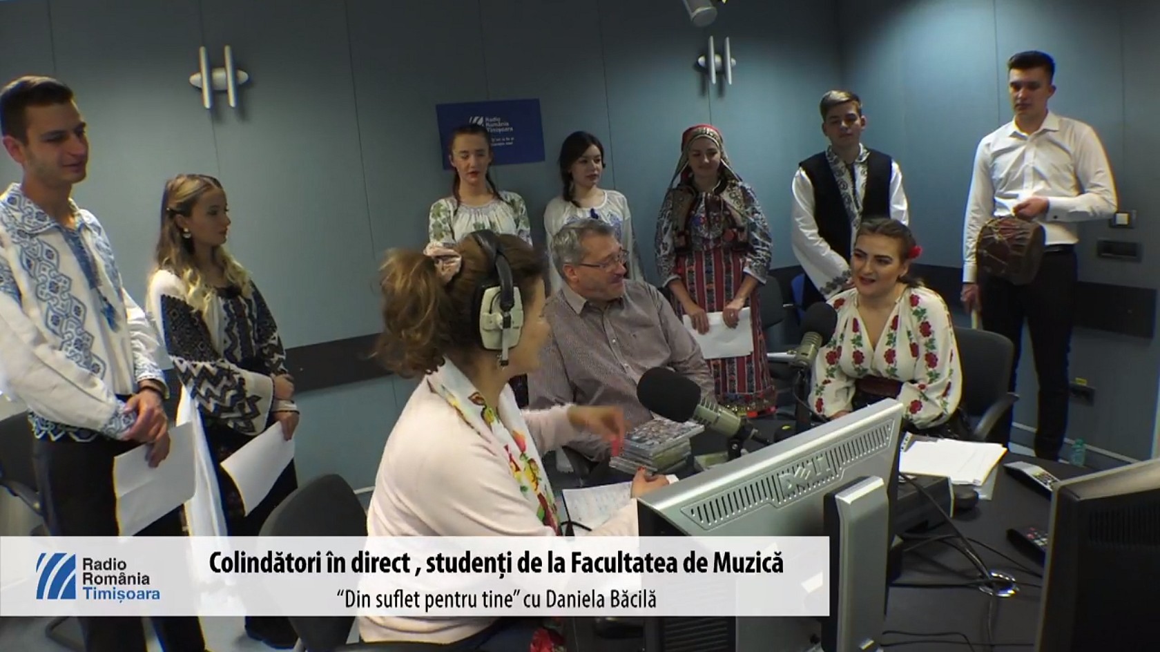 VIDEO-LIVE / Colindători în direct la Radio Timișoara, studenți de la Facultatea de Muzică