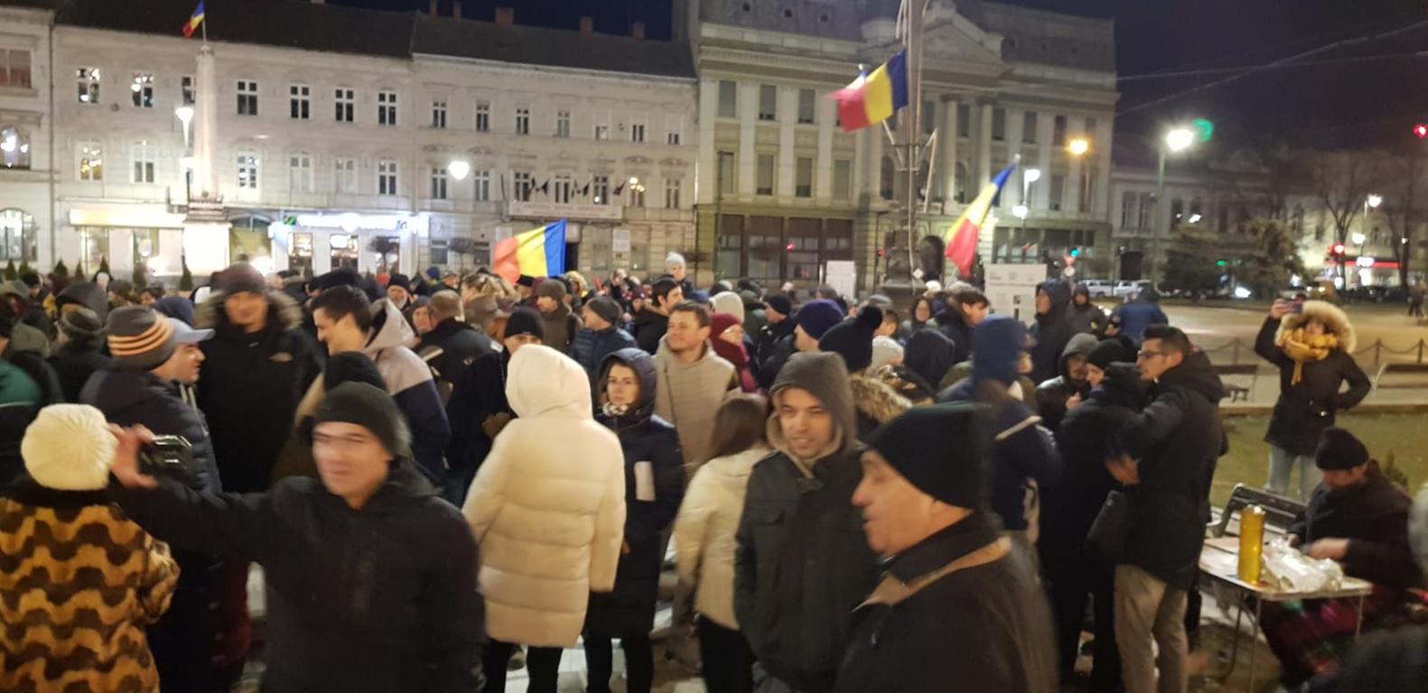 Protest la Arad fața de noua ordonanță de urgență din justiție