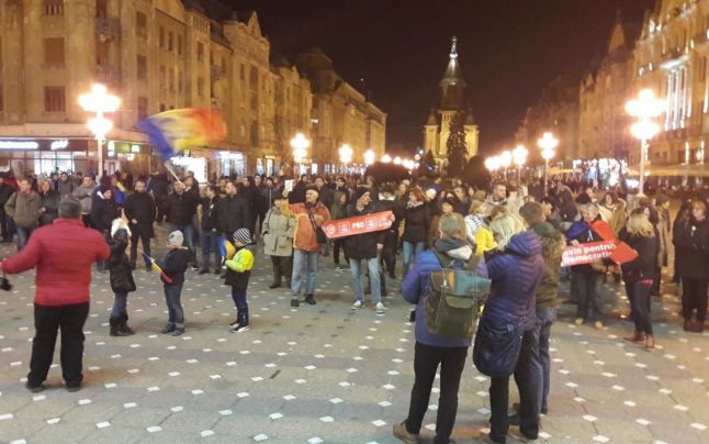 Miting pentru independenţa justiţiei și susţinerea statului de drept, la Timişoara