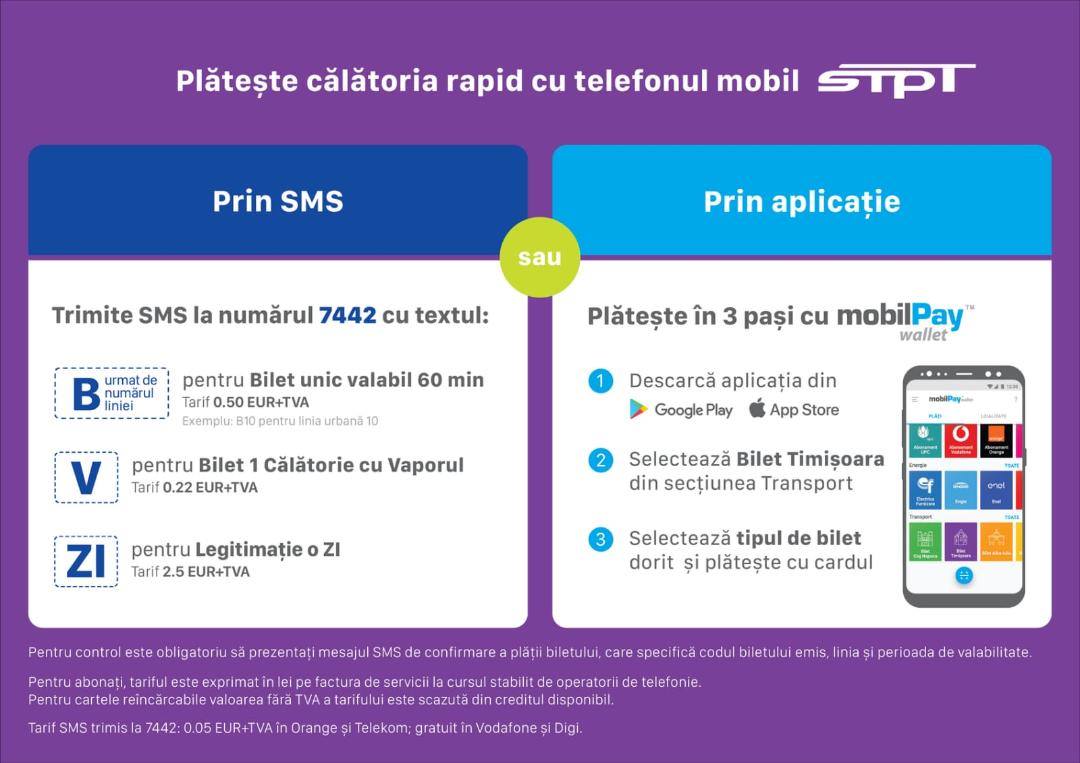 De la 1 iulie, biletele de transport în comun din Timișoara se pot plăti și prin SMS