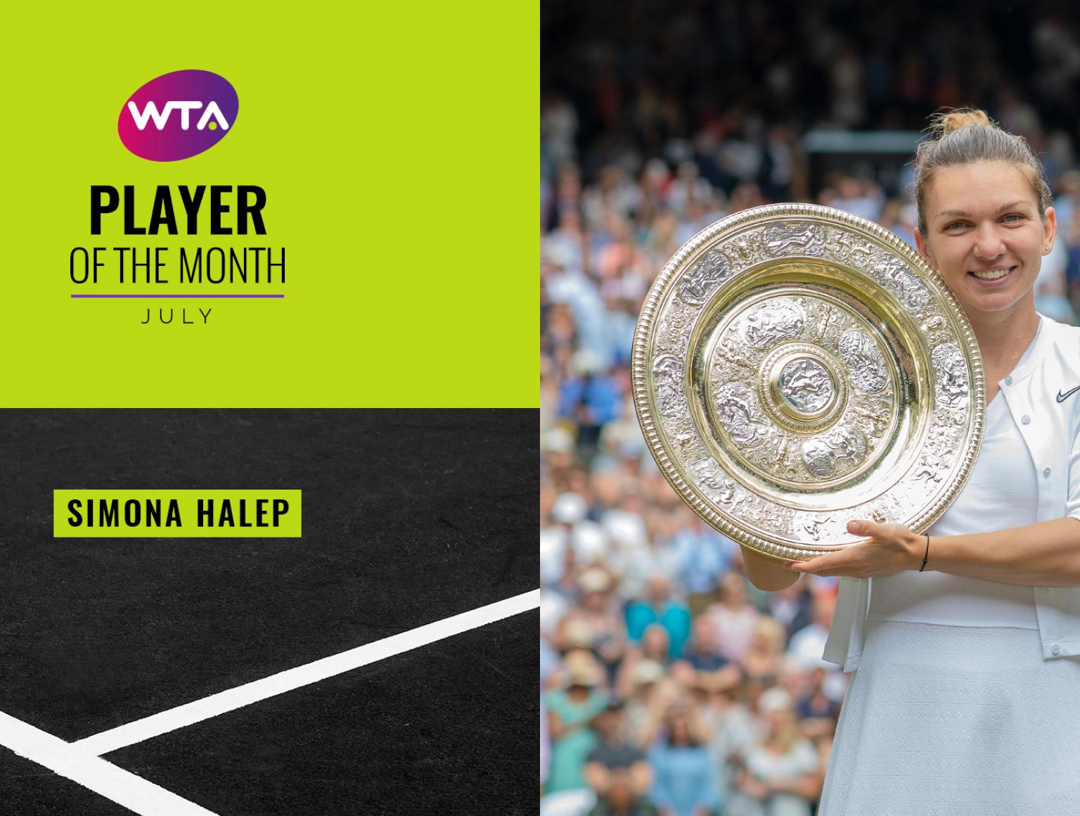 Simona Halep, desemnată jucătoarea lunii iulie în circuitul WTA