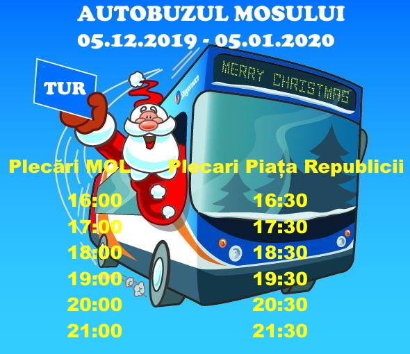 Autobuzul lui Moș Crăciun pornește la drum în Reșița