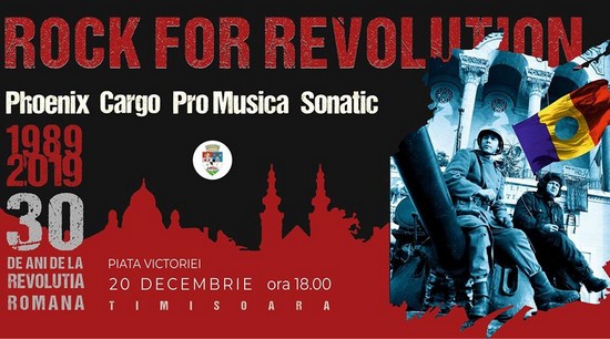 Rock for Revolution, la Timișoara. Concerte cu Cargo, Phoenix și Pro Musica