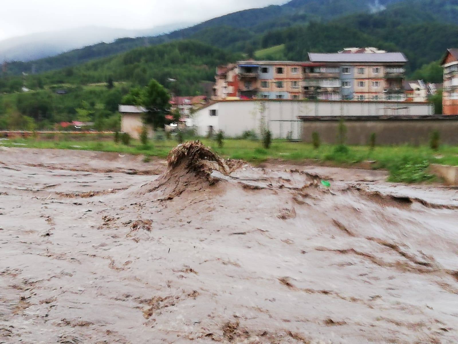 Zeci de pompieri din vestul țării intervin în județul Hunedoara, afectat de revărsarea apelor Jiului de Vest