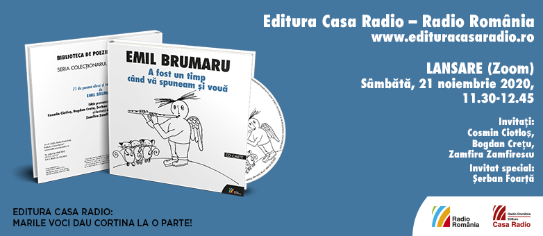 Lansare Emil Brumaru la Editura Casa Radio: Antologie de poezii în lectura autorului