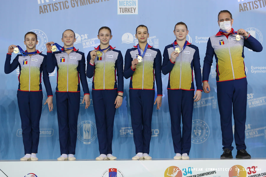 Titlu continental pentru junioarele României, la Europenele de gimnastică din Turcia