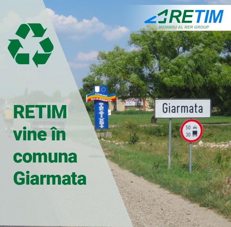 RETIM începe să colecteze deșeuri reziduale și reciclabile la Giarmata și Cerneteaz/ Programul intervențiilor