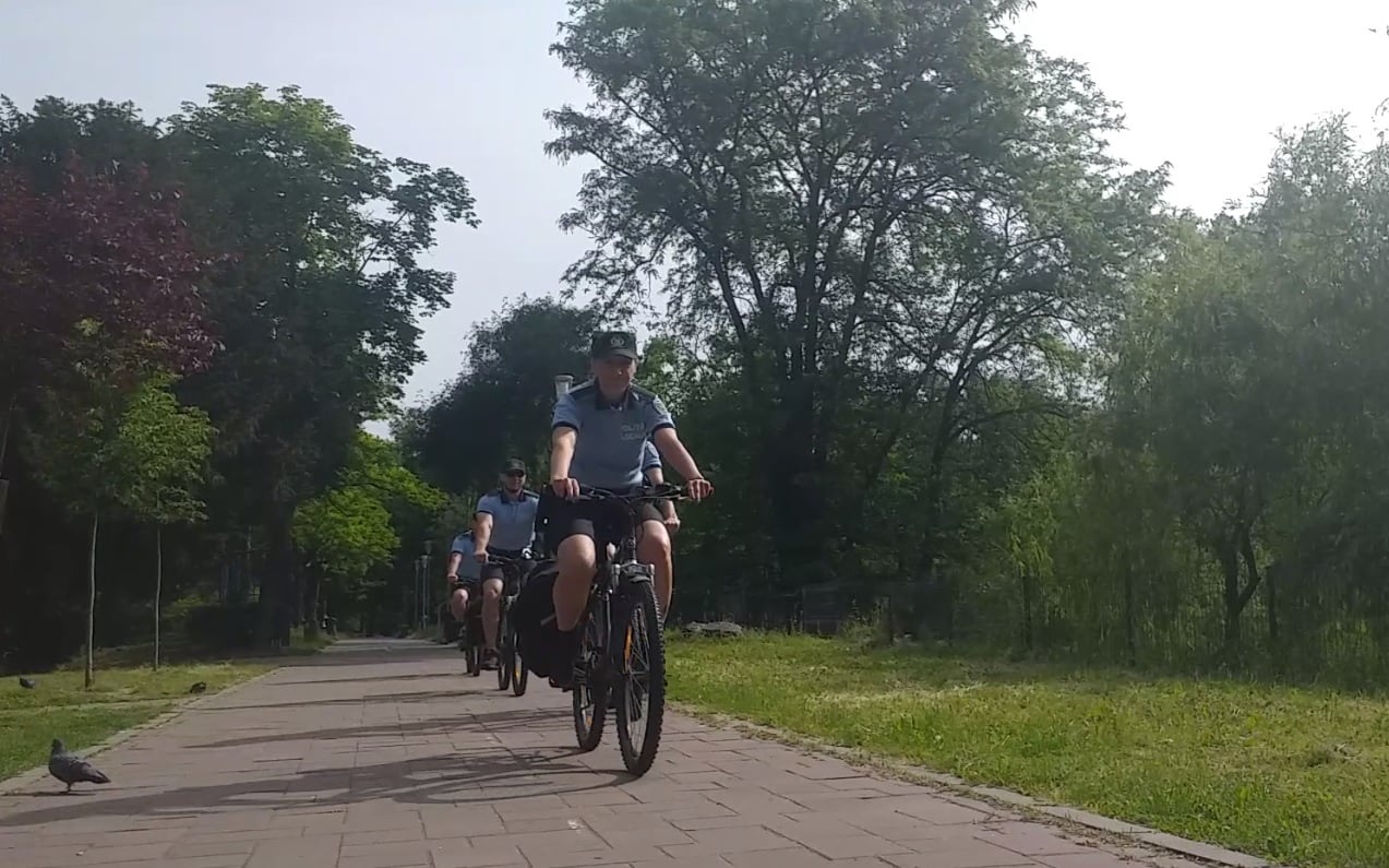 Poliţiştii locali au început patrule cu bicicletele, pe malurile Canalului Bega