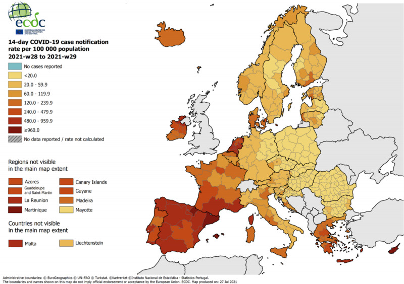 Grecia, Irlanda şi Monaco intră pe lista roșie a țărilor cu risc epidemiologic ridicat