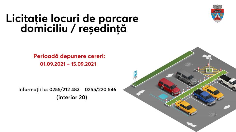 Primăria Reșița scoate la licitație locurile de parcare neocupate din cartiere