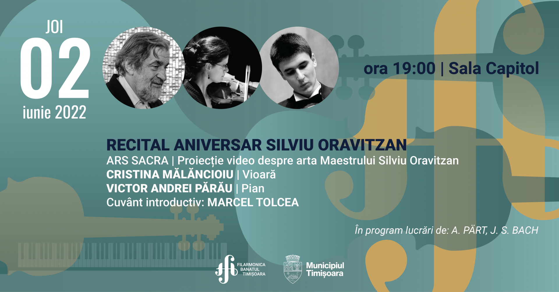 Ars Sacra – Recital aniversar Silviu Oravitzan, la Filarmonica „Banatul”