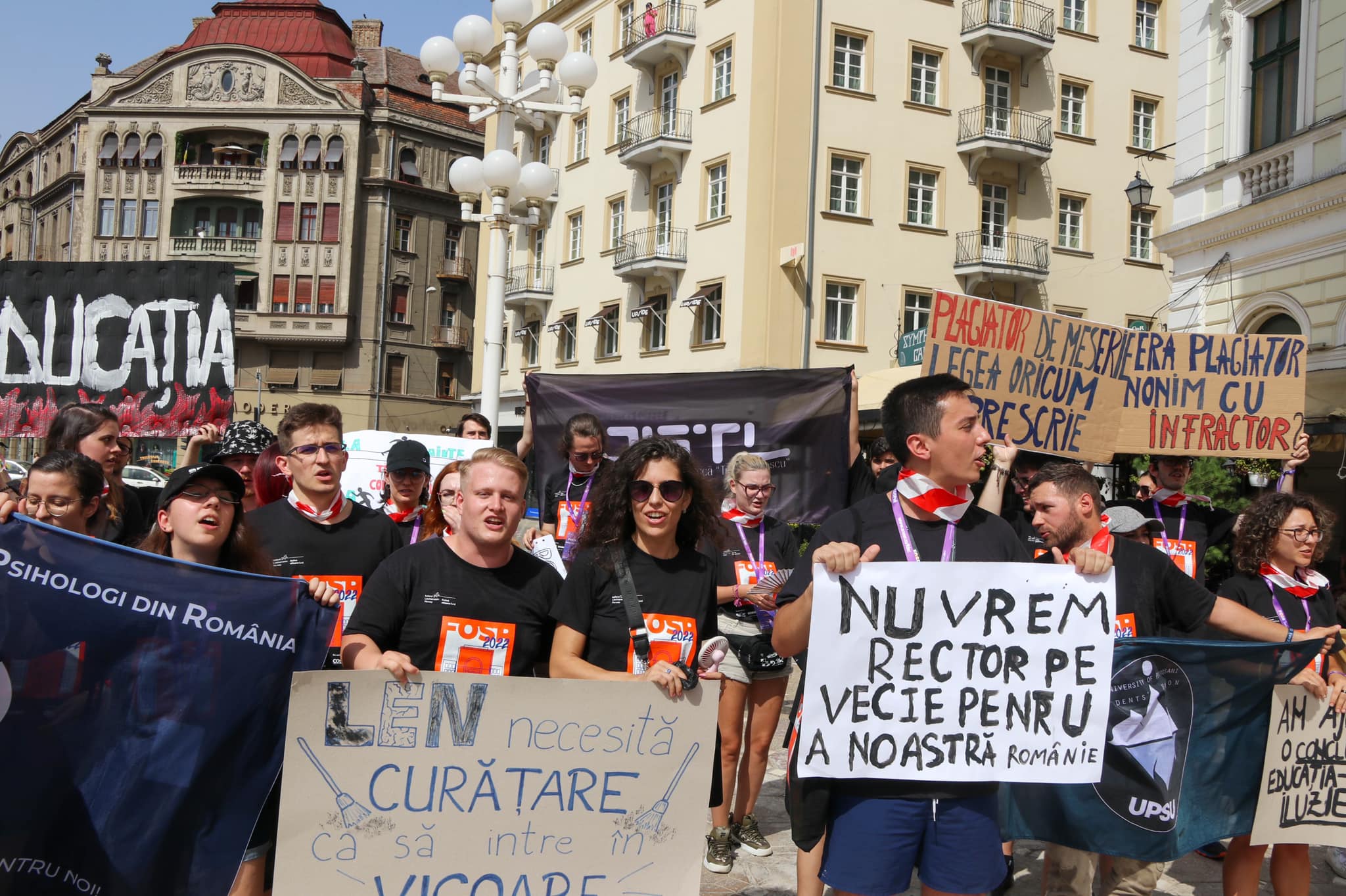 Studenții au protestat la Timișoara față de modificarea Legii Educației