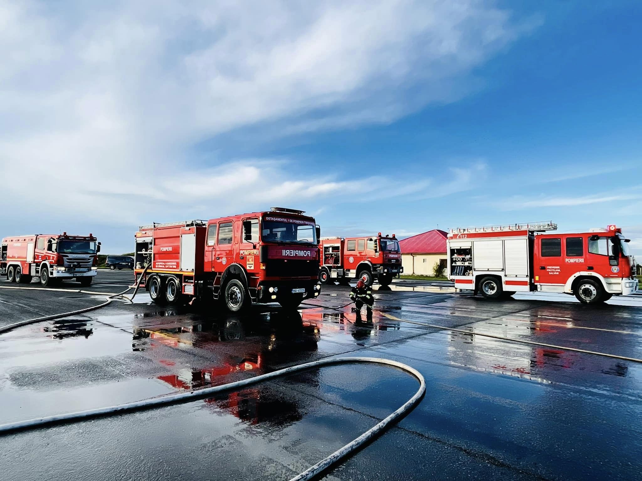 Exercițiu de proporții pe aeroportul din Arad