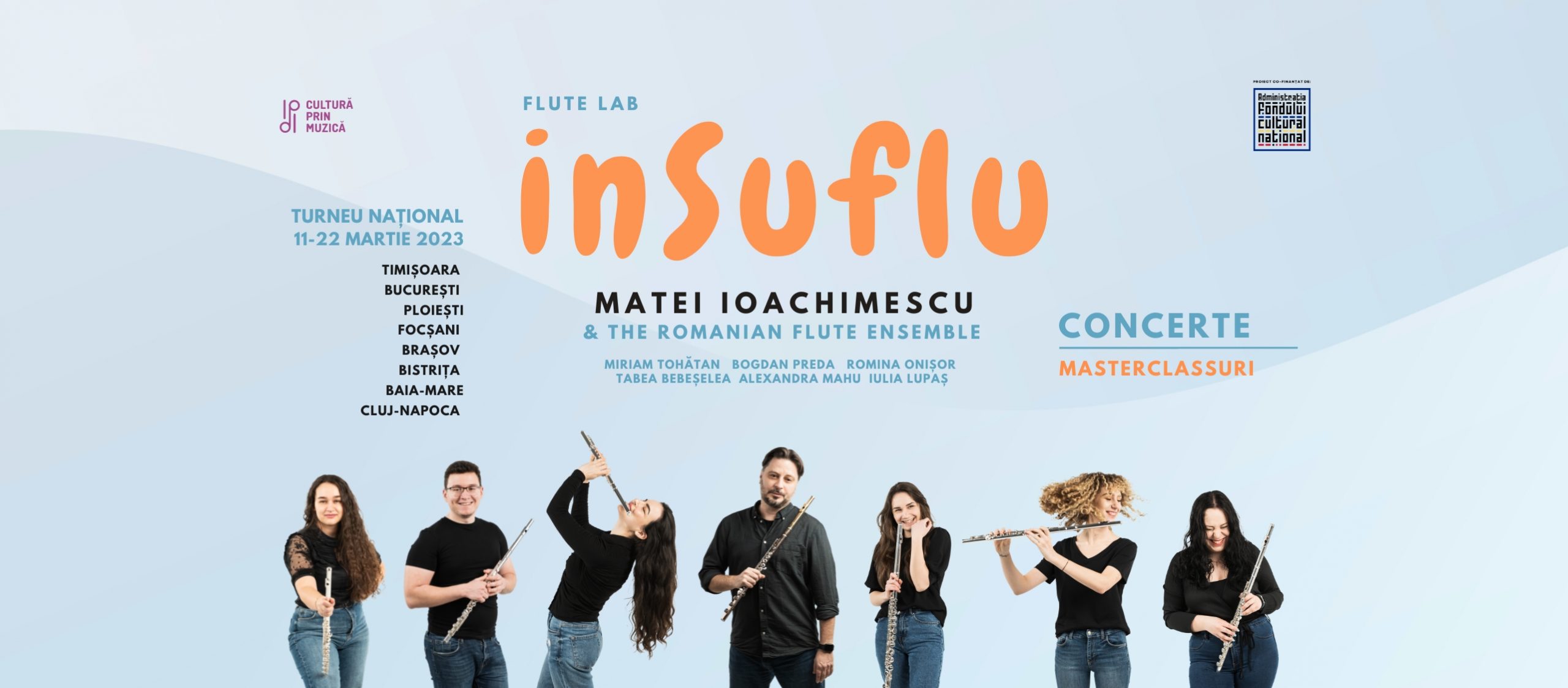 “Flute Lab” cu Matei Ioachimescu și The Romanian Flute Ensemble, turneu național “inSuflu”, concerte și masterclassuri