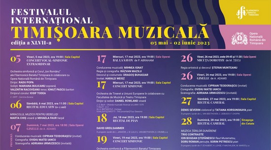 Festivalul Internațional „Timișoara Muzicală” / PROGRAM