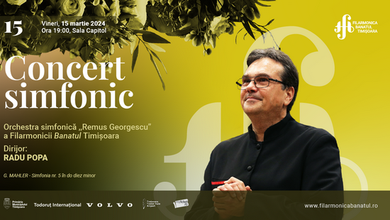 Concert simfonic la Filarmonica Banatul. Dirijor: Radu Popa