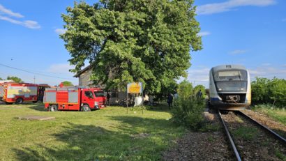 Incendiu la un tren în gara Hodoni