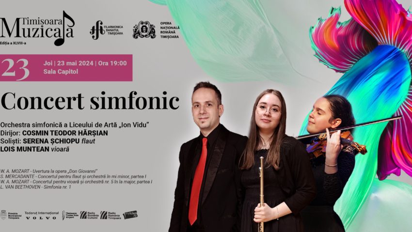 Orchestra simfonică a Liceului de Artă „Ion Vidu”, pe scena Festivalului Internațional „Timișoara Muzicală”