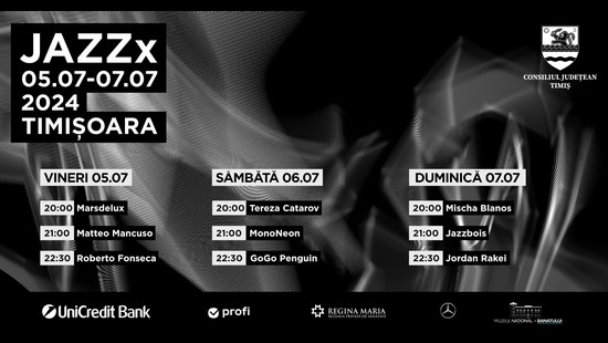 JAZZx 2024 în Piața Libertății din Timișoara / PROGRAM