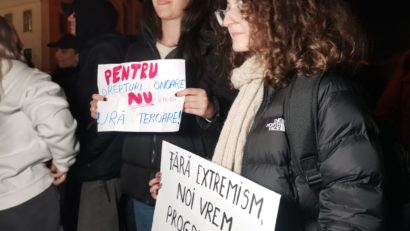 Tinerii s-au adunat din nou la o manifestație proeuropeană în centrul Timișoarei