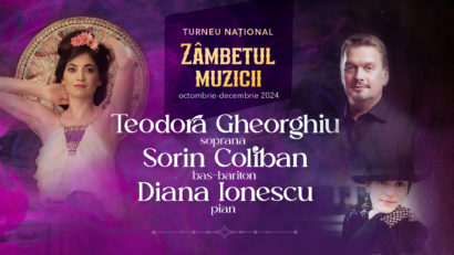 Soprana Teodora Gheorghiu şi bas-baritonul Sorin Coliban în concertul “Zâmbetul Muzicii”