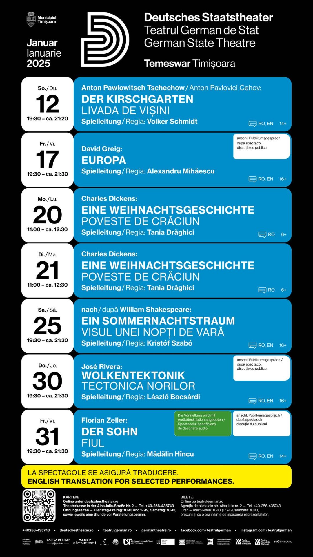 teatrul german timisoara program