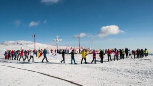 Hora Unirii în Pasul Vâlcan la peste 1.600 de metri altitudine